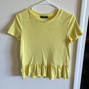 Cropped Ruffle Hem Top